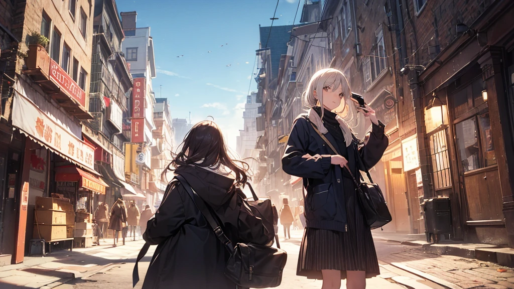 (one person's, 2:1.3), (Realistic:1.4), (masterpiece, Highest quality, Highest quality, Official Art), Very detailed, Most detailed, (Very detailedな), ((Very delicate and beautiful)), Cinematic Light, (Realistically:1.3), (Very detailedな肌:1.2), High resolution, 8k UHD, 4K, 8k, Bokeh, Digital single-lens reflex camera,(Cute older sister:1.3)、Long eyelashes、Slanted Eyes、Spring atmosphere、Troubled face、noon、Aggressive、((Strong winds))、 Dynamic Angle, From below, Moderately busty、Focus on the chest、 V-neck, Please spread your legs a little、Henry Shirt、skirt、Brown Hair、shy、Wet、rain、Gazing at the sky