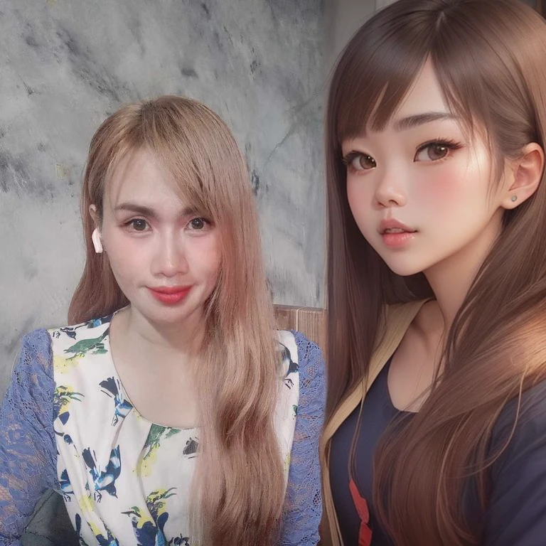 arafed woman Have long hair and a blue dress sitting on a couch, Lalisa Manoban, cute vtuber house, Leaked images, Sakimi-chan, Thai anime girl, Have long hair, Cindy Avelino, with bangs, Sakimi-chan, 2 , with a round face, with a precise face, 🤤 Portrait of a young woman