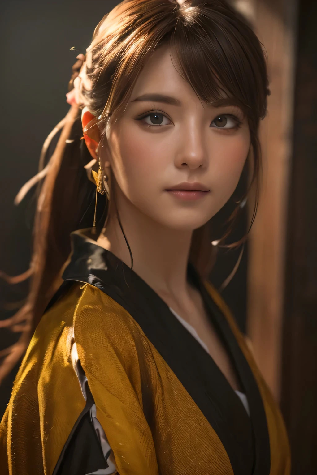 Highest quality, Realistic, Very detailed, finely, High resolution, 8k、Beautiful Japanese Ninja