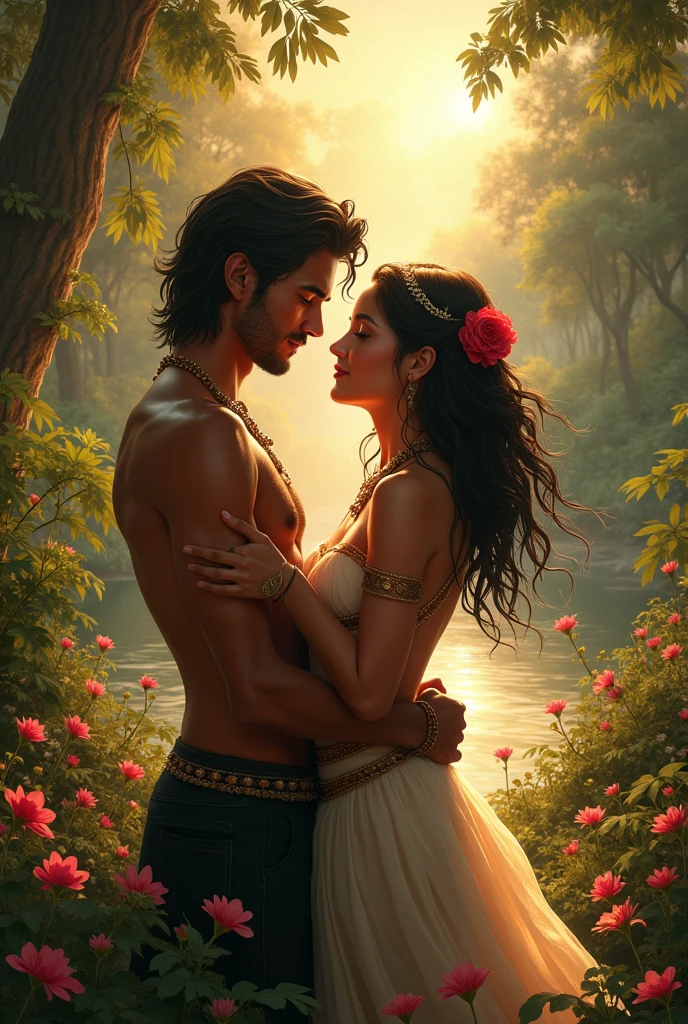 One day, Yurupary fell in love with a beautiful woman named Karina. She was the daughter of the great chief of a neighboring tribe.. The love between them blossomed, But their relationship was not without difficulties.. The jealousy of other men intensified and they began to conspire against him..