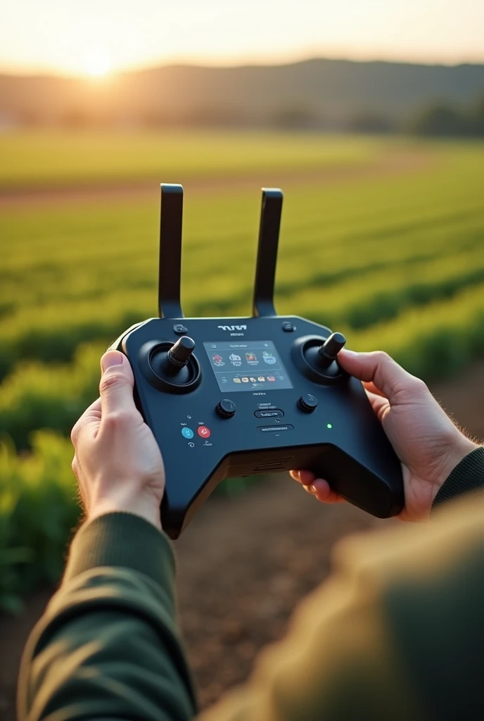 modern drone controller for farm