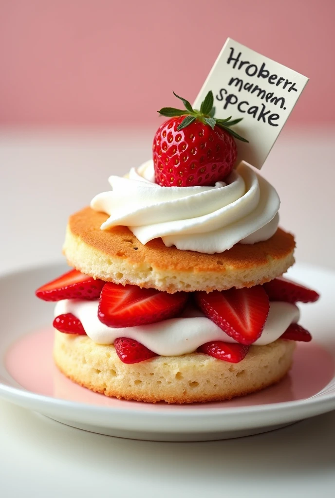 Strawberry shortcake with price tag