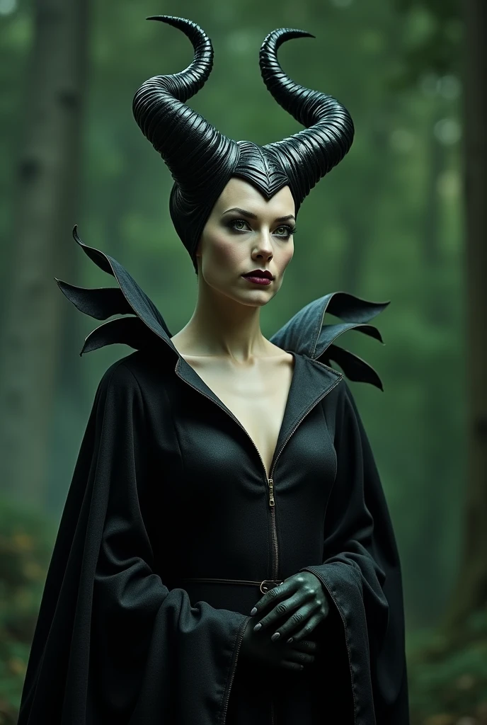 A stunning portrait of Maleficent, a vision of exotic unworldly beauty and power