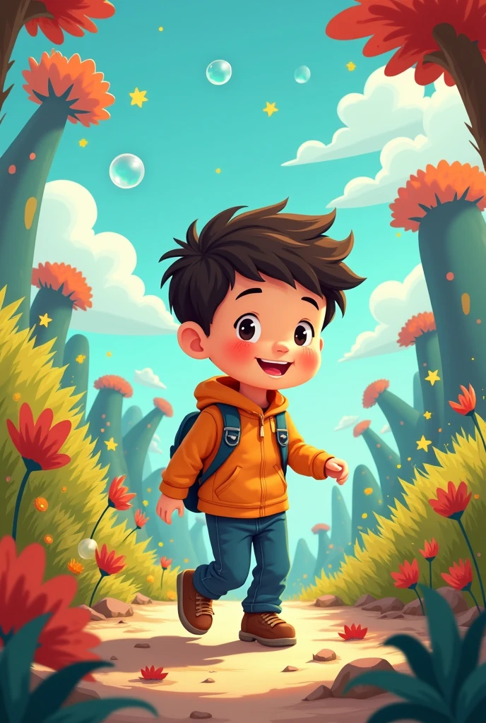 2d young boy walking please create 5 image sprite 
