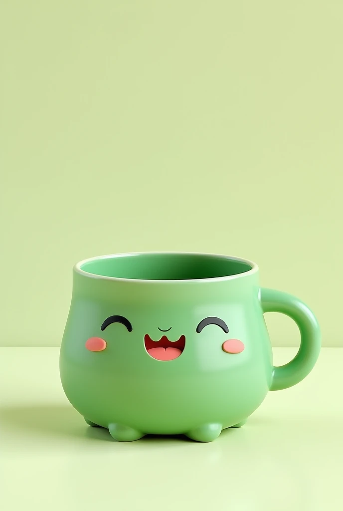 green cute cup