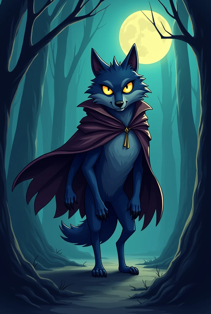 show the cartoon version of the capelobo coming out of the shadows of the night