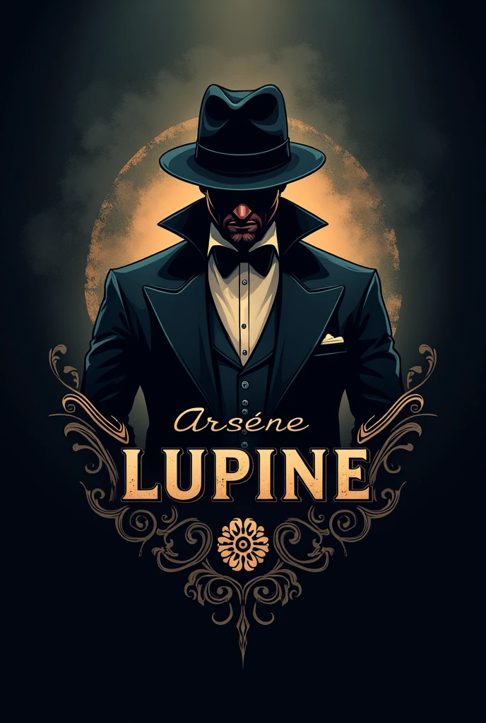 Make an e-sports logo with the character Arsene Lupin, with the logo with the CTH font