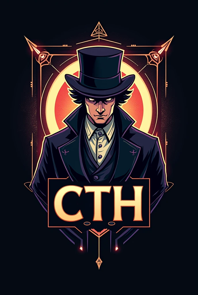 Make an e-sports logo with the character Arsene Lupin, with the logo with the letters CTH on the front
