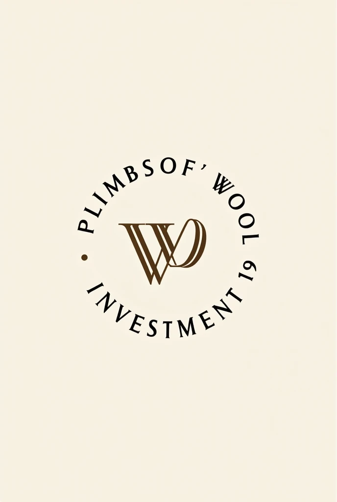Create a round logo to start selling express charcuterie which is called "Wool Investments.19" It must be sophisticated and elegant 