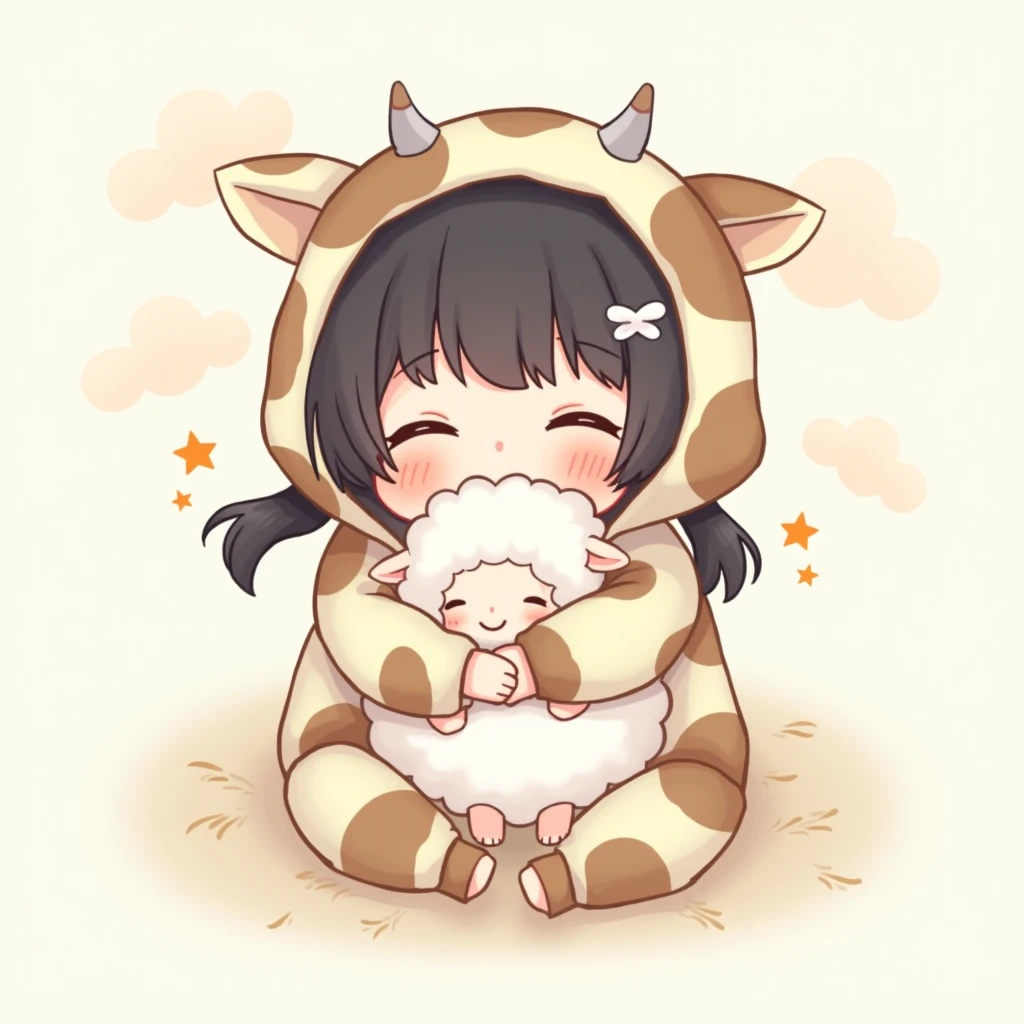 Elf,Cow Cosplay,Breastfeeding