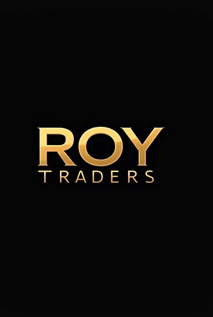 Create a logo in black background and golden words name Roy Traders and slogan is Forex.  As a finance 