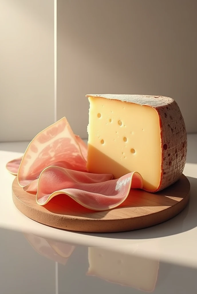 Create a realistic Cheese and Ham logo with the name of "Wool Investments.19" It must be sophisticated and elegant