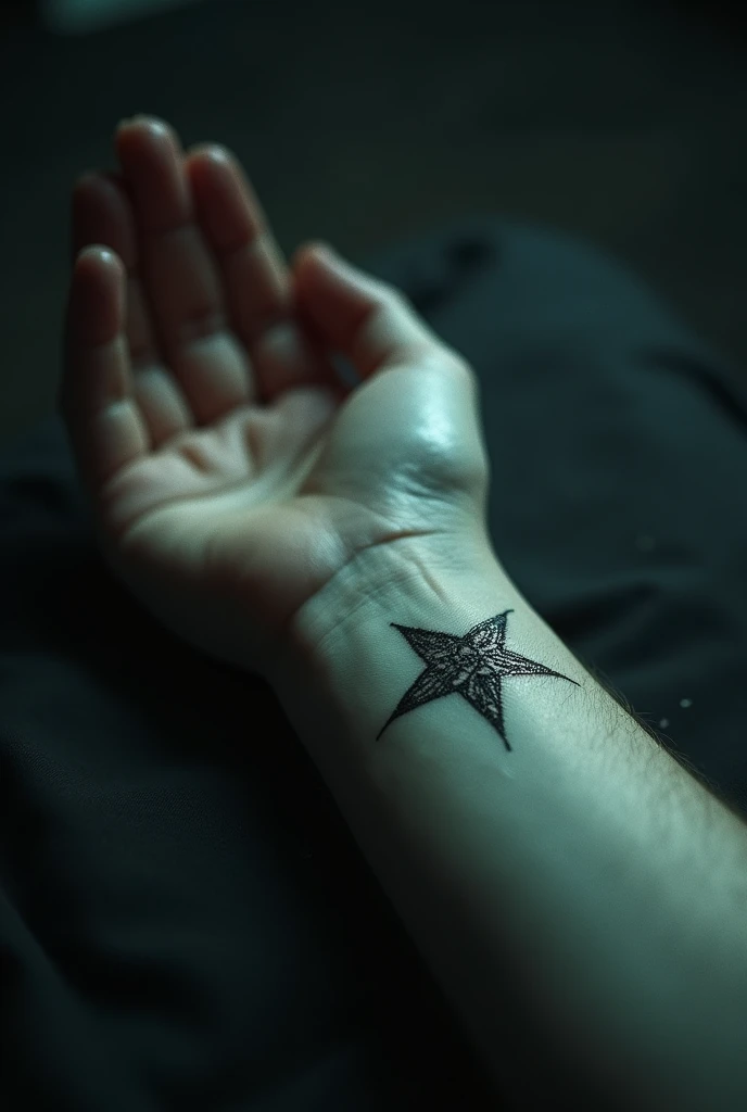 Detail of the star-shaped mark on the wrist of one of the victims.