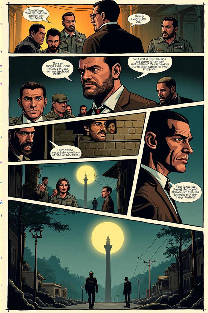 Comic strip about the Cali cartel in Colombia with 16 squares