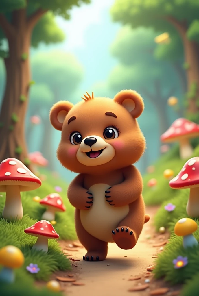 cute brown bear characters in the game.