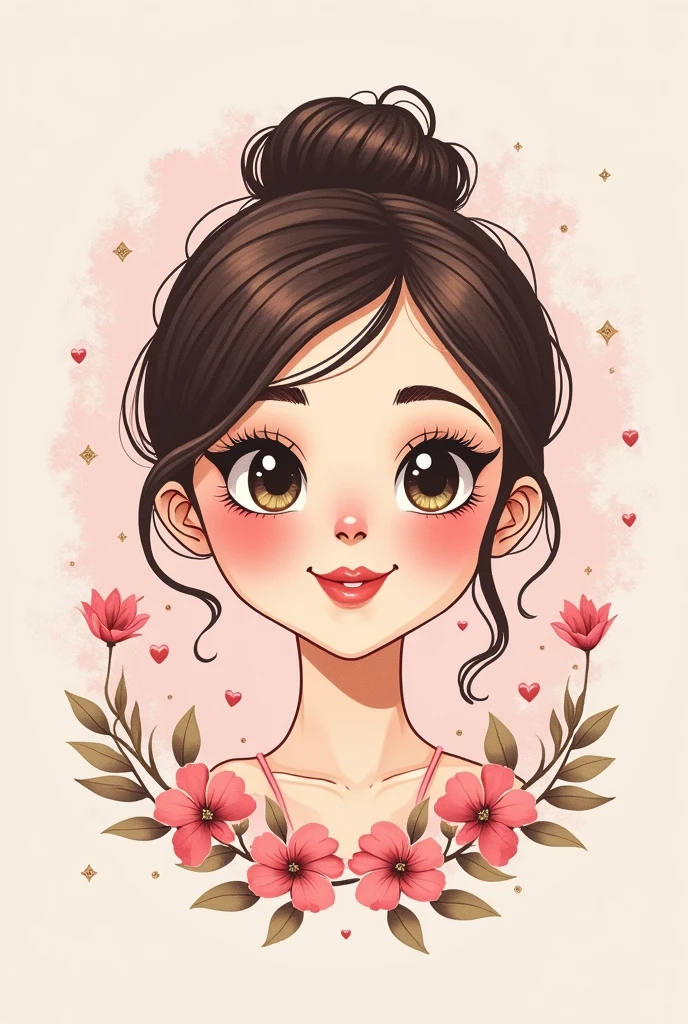 make up shop cute logo