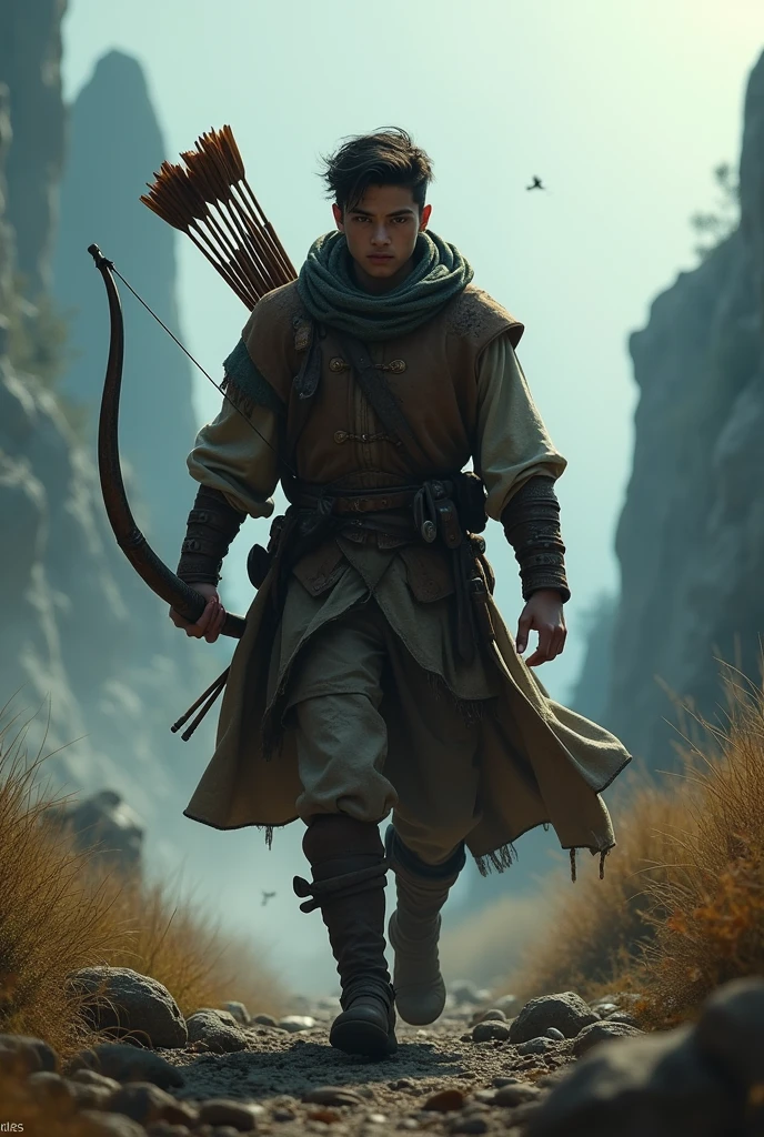  When young Yurupary found out, His heart was filled with fury and despair. Determined to rescue his beloved, He armed himself with his bow and arrows and set off towards enemy territory..