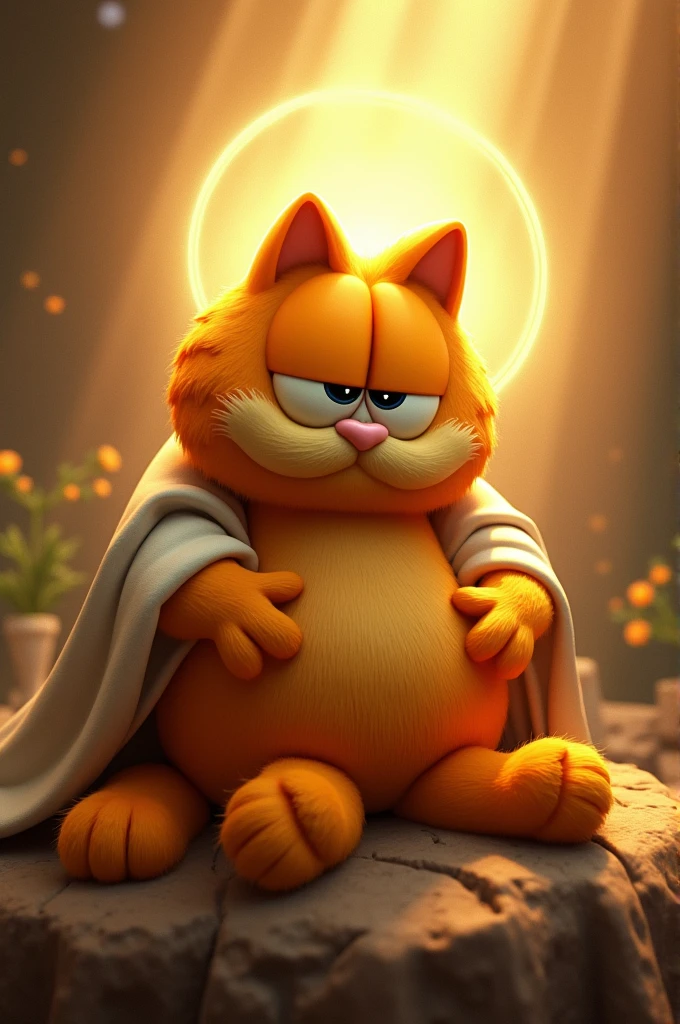 Garfield combined with Jesus Christ
