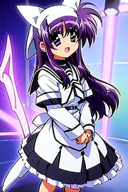 (((Nanoha Takamachi, Costume: Suzuka Tsukimura)))、White ribbon