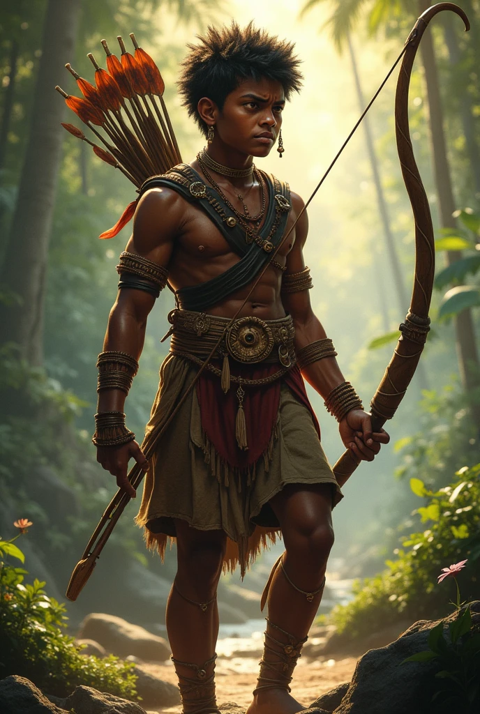 When the dark-skinned warrior boy of the Yurupary tribe found out, His heart was filled with fury and despair. Determined to rescue his beloved, He armed himself with his bow and arrows and set off towards enemy territory..