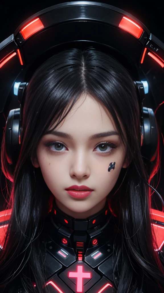 (기계1 girl과 외계인 1명)、(mystical expression)、top quality、masterpiece、Super high resolution、(realistic:1.4)、((heavy chest)),raw photo、1 girl、shiny skin、(((1 Mechanical Girl)))、((transparent crystal suit bodysuit、the body can see through)).(natural alien background to fight aliens)、(Compact LEDs)、((매우 realistic 디테일))),world lights、shadow、octane render、8K、very sharp、desk person background、giant 、Raw skin exposed in cleavage、red metal、Details of intricate ornaments、Japan Details、very intricate details、realistic light、(mystical expression),CG Society Trenlow Eyes、Shining eyes towards the camera、Mechanical peripheral blood vessels connected to tubes with neon details)、(Wires and cables connected to the head)、Compact L,mechanical thighs、Two-Stock、(Hands were also made by machines)、、alien from the future、Please wear a mechanical helmet.、