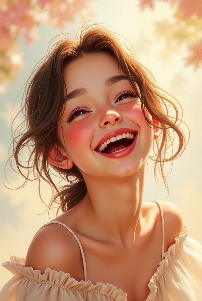 Des BELLE. PERSONNE QUI RIT 