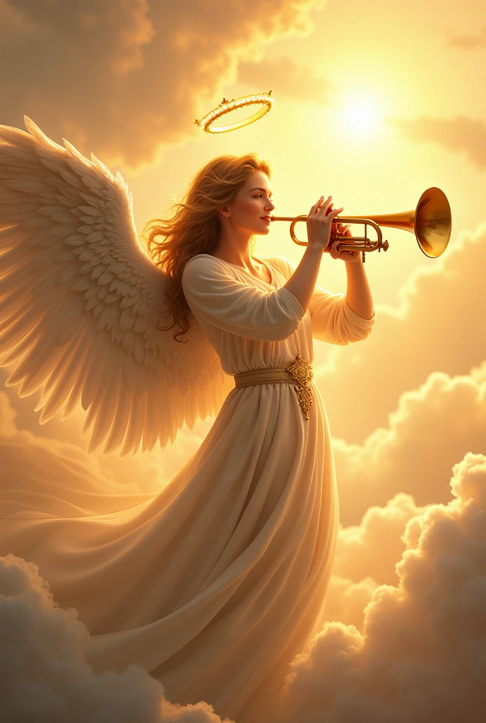 Angel playing the trumpet