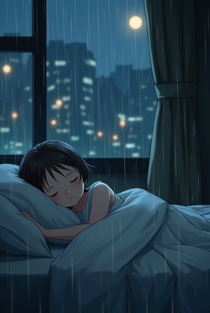 ，Shota，，City，rain，On the bed