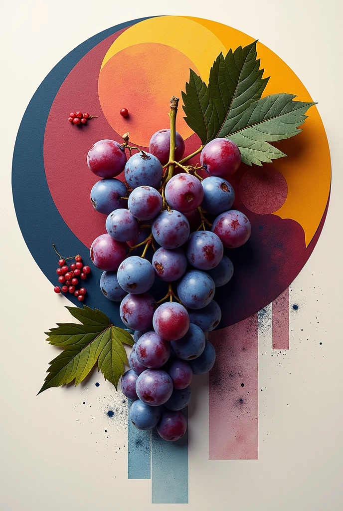COLLAGE of elements and principle of art
Simple
Circle of grapes there is the elements and principle of art
