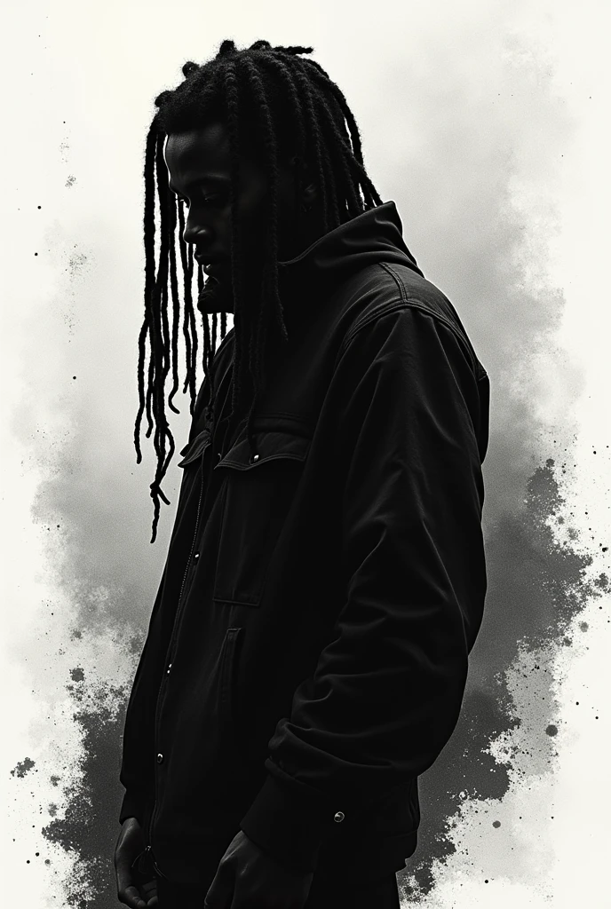 a poster private party hiphop new wave dreadlock with black and white tone