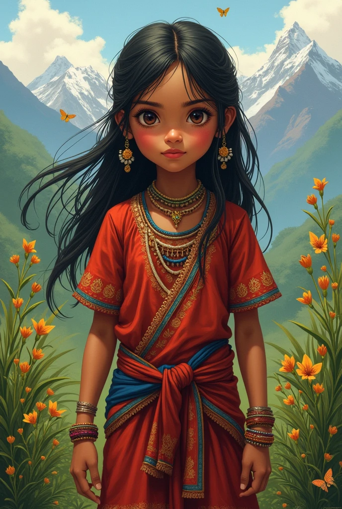 A nepali tharu girl