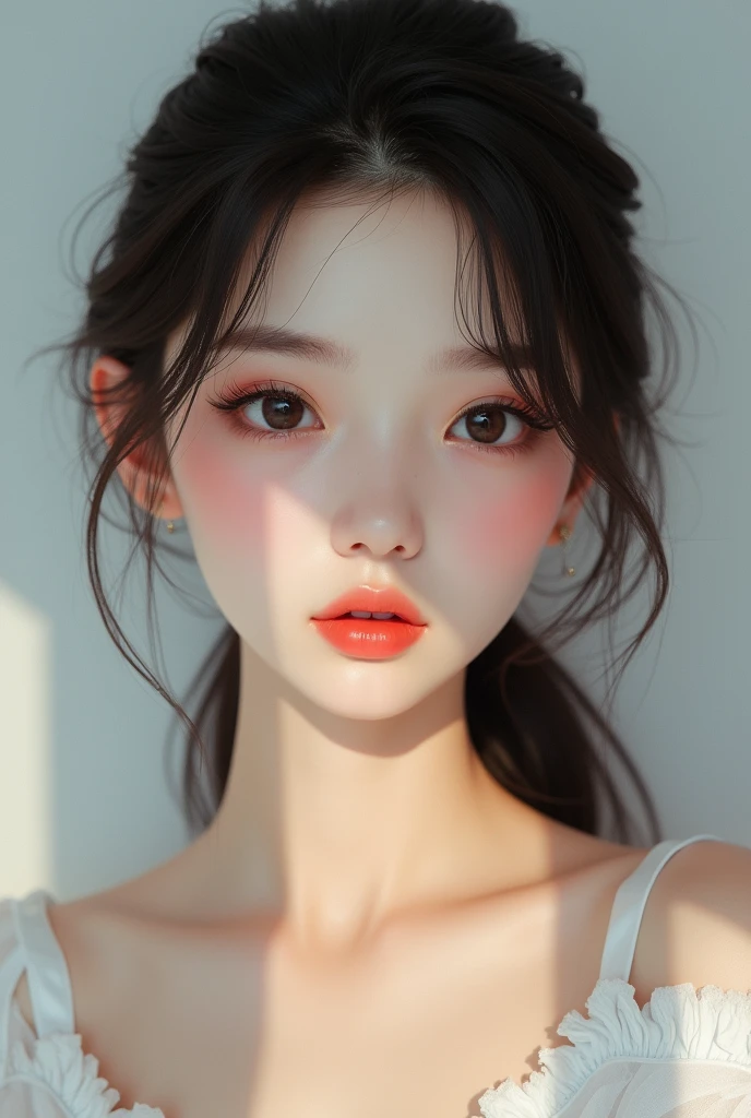 (Create a realistic and photorealistic photo image)((Highest quality)), ((masterpiece)), (detailed), cute、Quarter Japanese and Quarter Korean、Shade、