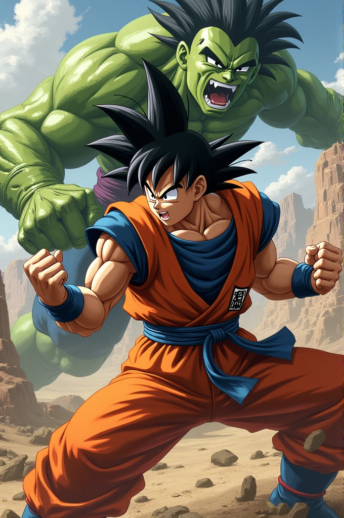 Son Goku fighting with Zoro