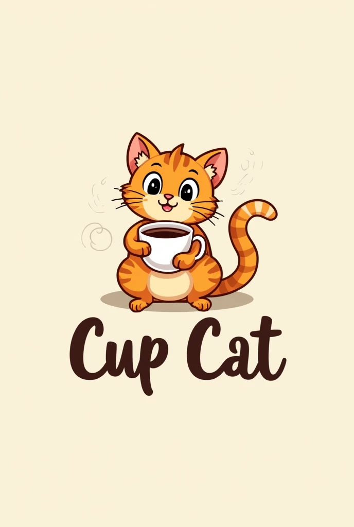 generates a logo with the name Cup cat