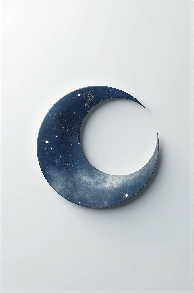 "The logo for 'Luna' & Eclipse' is a circle in silver and dark blue tones, with an elegant crescent moon embracing a partial eclipse within it. The typography is serif, with a clean and refined design, evoking the quality and luxury of the jewels it represents."