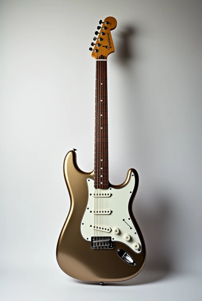 I want the focus on a Fender Stratocaster guitar, I just want to focus on the body of the guitar, facing the front.