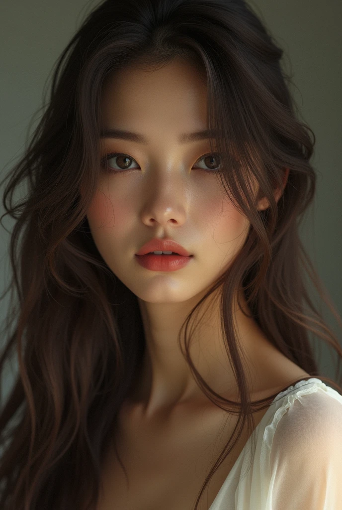 (photorealism:1.2), beautiful woman, Strait Hair