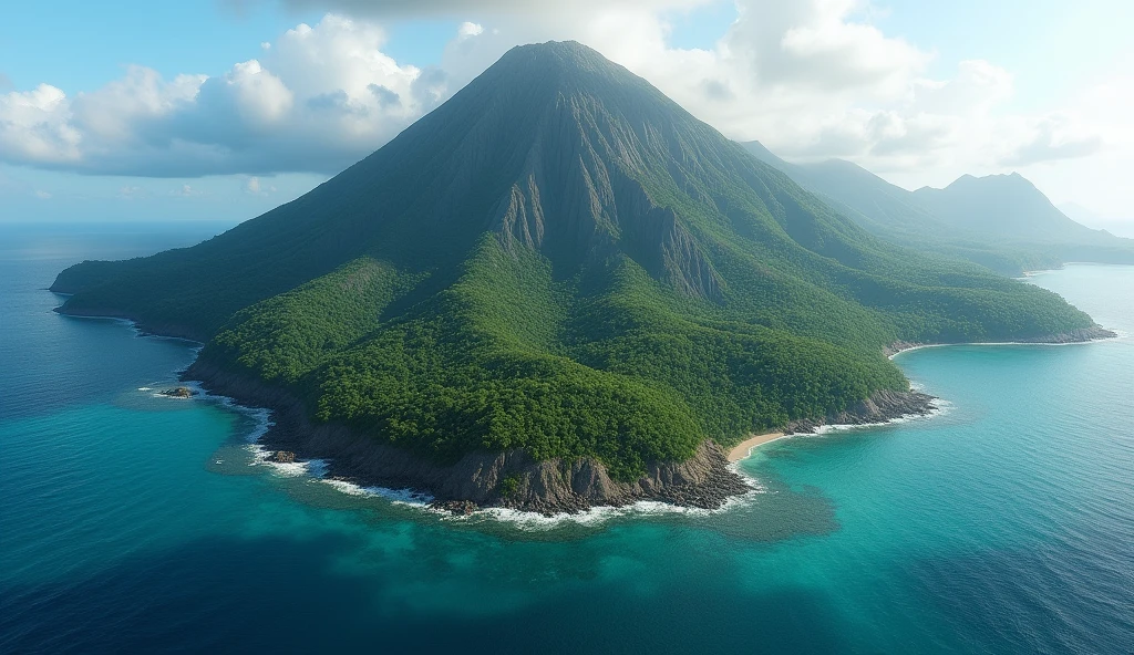 Very ancient Ternate island, Maluku, Indonesia, there is no peoples, hyper realistic, masterpiece, best quality, ultra-detailed, UHD, 64K