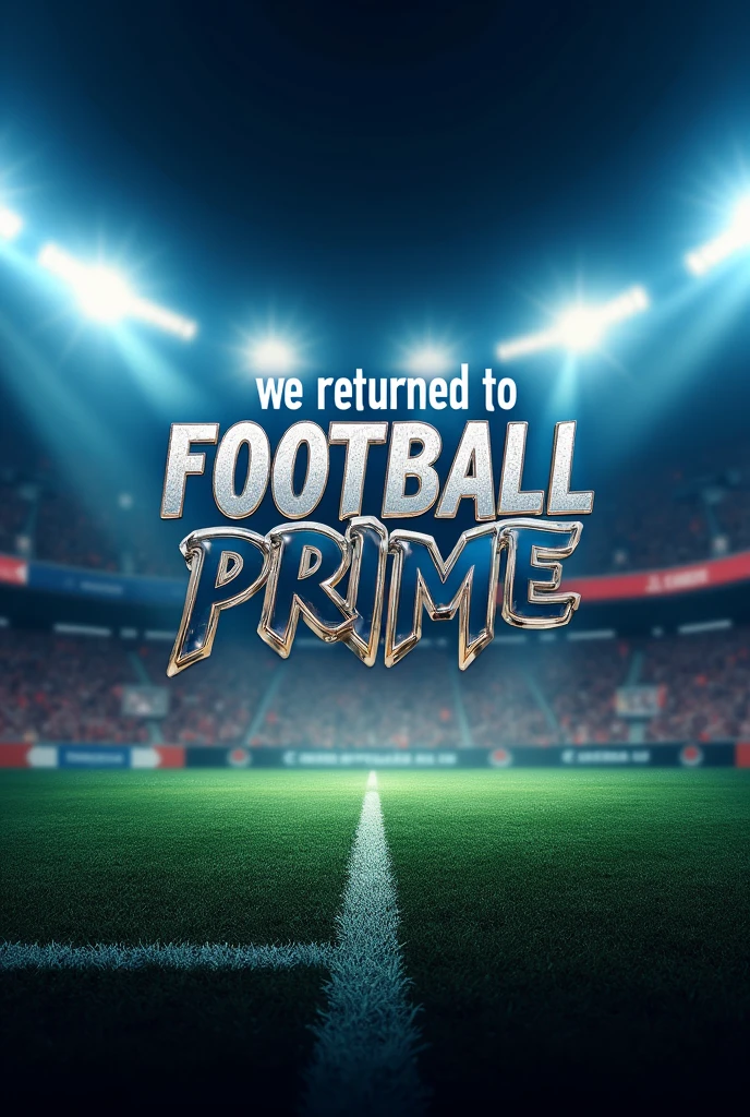 Create a digital banner that says the following "we returned to football_Prime with more quality than before, you join?"