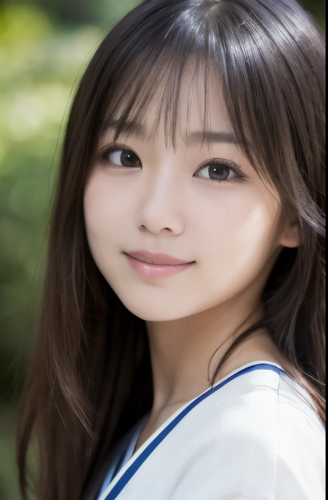 best quality, face focus, soft light, ultra high res, (photorealistic:1.4), RAW photo,(Shinozaki Ai), (fair skin), (kawaii),
1 Japanese girl, solo, cute, smile, (pupil, lights in the eyes),  detailed beautiful face, Medium-sized breasts,(high resolution detail of human skin texture),(long hair),(portrait), upper body, white traditional kimono, A sunny afternoon