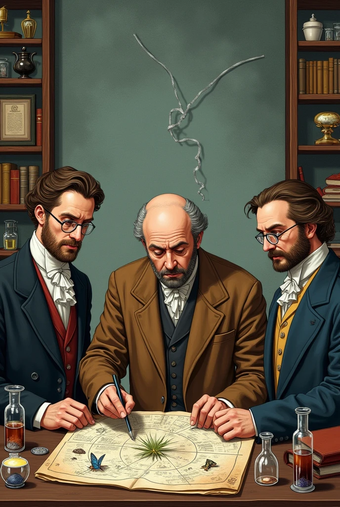 Create an image of the scientific worldview during the illustration movement