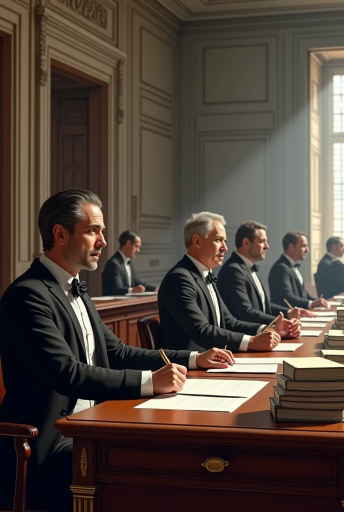 (photorealism:1.2), Administration like a discipline during the 18th and 20th centuries