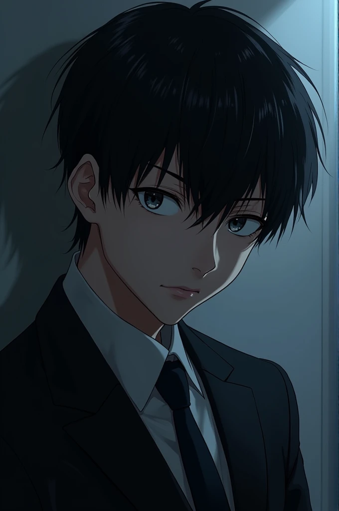 Generate an image of kiyotaka ayanokoji from anime classroom of the elite looking cool.