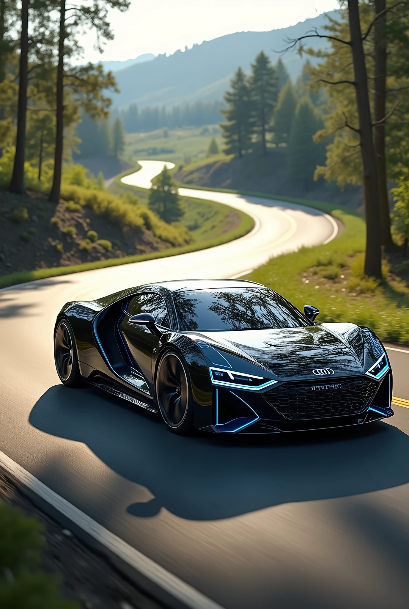 Audi i8 on road