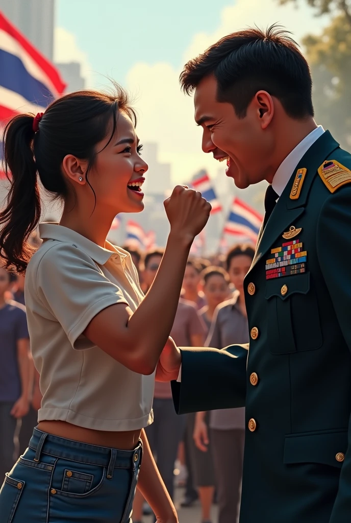 Pita punches Prayut Chan-o-cha