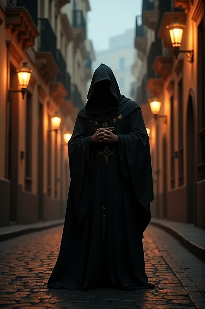 Holy Week penitent in Seville with fire in his eyes
