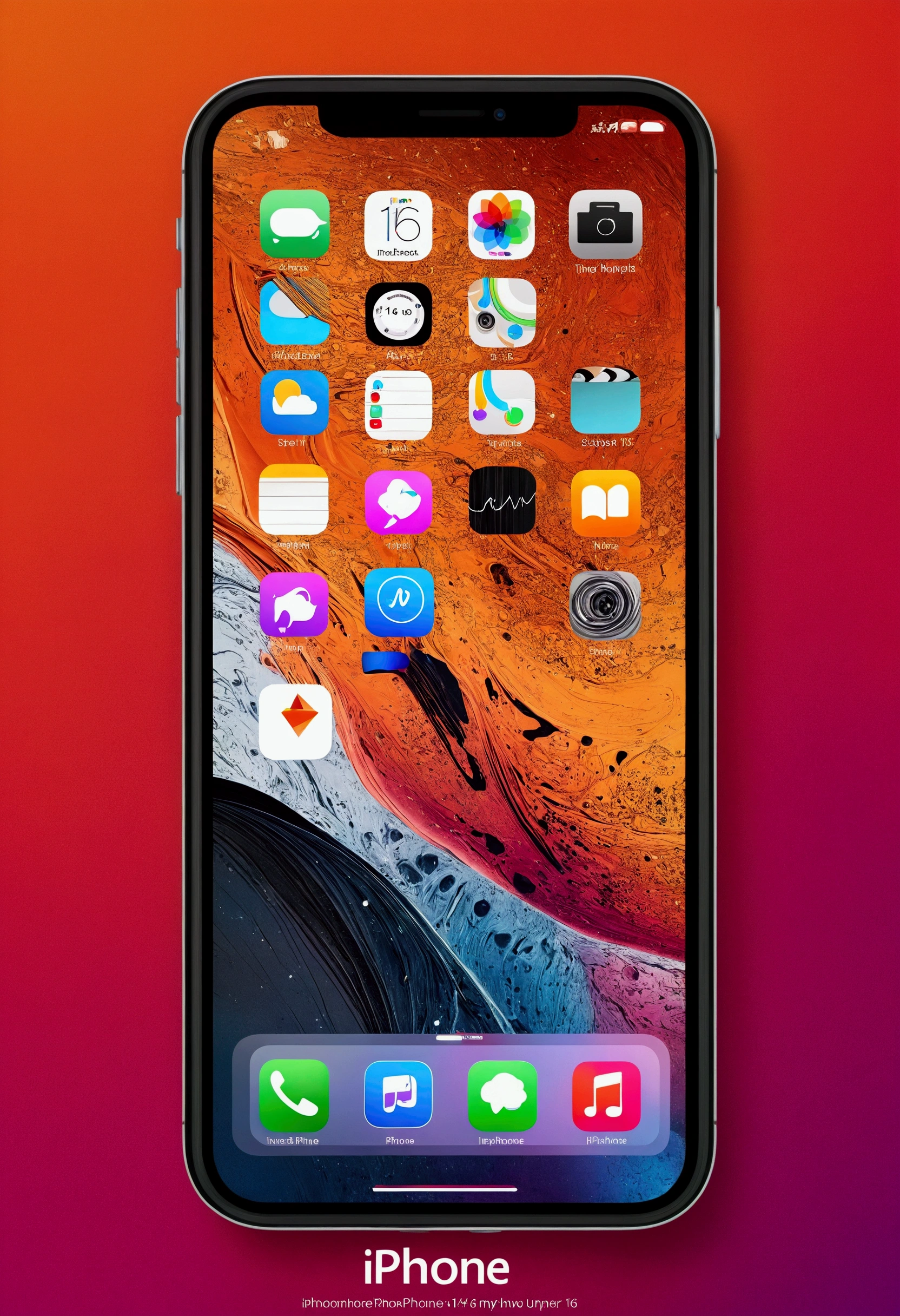 modern iPhone 16 promotional poster