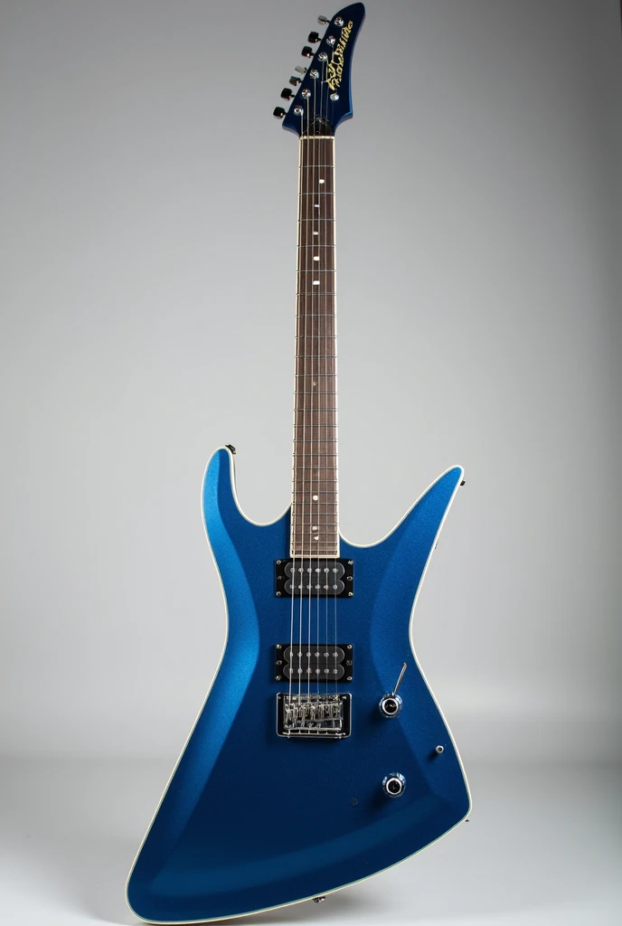 Create a vertical photo of the metallic blue Jackson js12 guitar to set as a wallpaper.