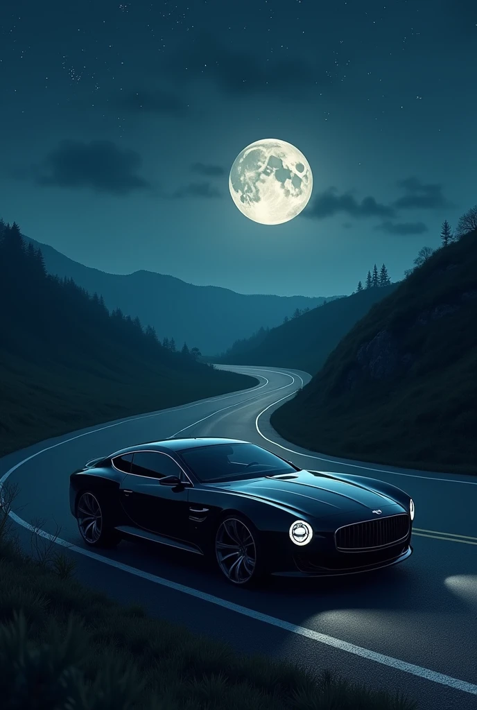 Car with black road romantic video 