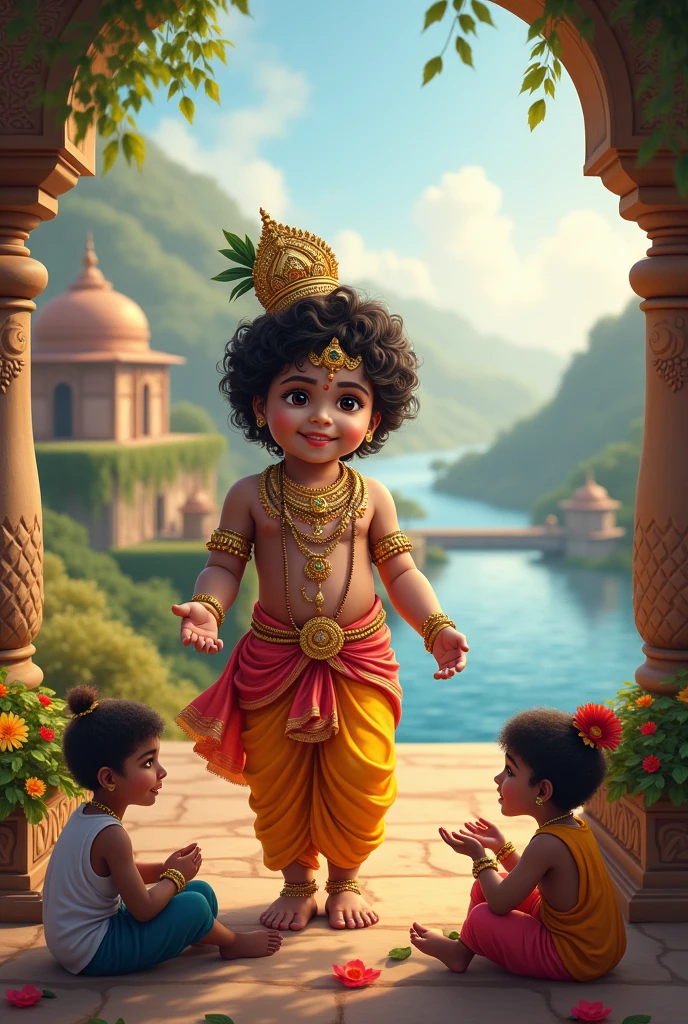 Shree krishna image write janmashtami wishes on same image